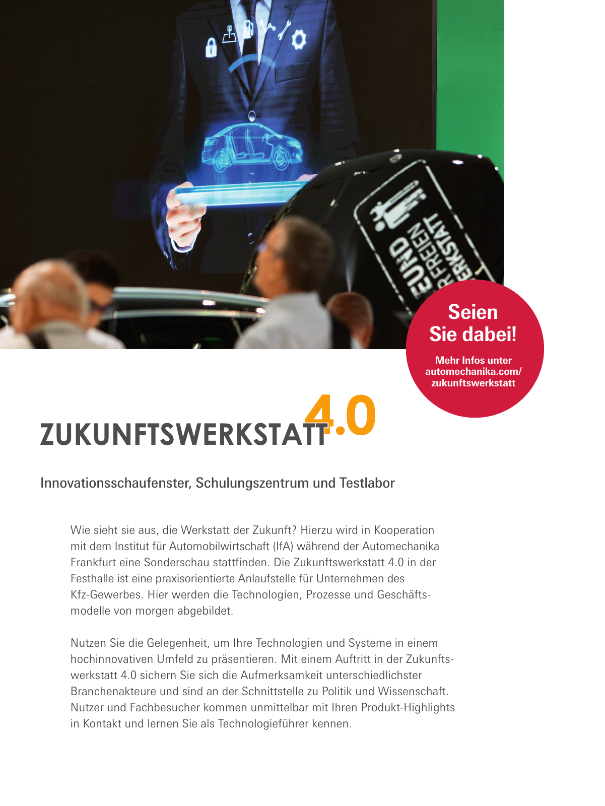 Vorschau Automechanika 2020 Broschüre Festhalle Werkstatt 4.0 Seite 2